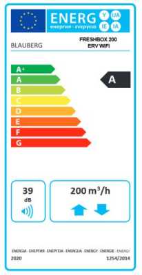 Energielabel Freshbox Blauberg